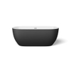 Looox Chill baignoire îlot - 170x80x60cm - Acrylique - blanc brillant / noir mat SW730658