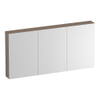 BRAUER Impress armoire de toilette - 140x70x15cm - sans éclairage - avec 3 portes miroir double face - moka mat SW1199027