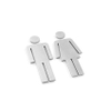 Zack Indici Symbool man 17X8X0.8cm Mat Gesatineerd RVS SW377935 Zack Indici Symbool man 17X8X0.8cm Mat Gesatineerd RVS SW377935