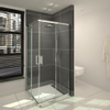 Saniclass Cansano douchecabine 100x100x190 hoekinstap helder glas chroom SW23946 Saniclass Cansano douchecabine 100x100x190 hoekinstap helder glas chroom SW23946