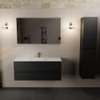 Mondiaz AIVY Ensemble de meuble - 120x45x50cm - 1 trou de robinet - 1 vasque Talc Solid surface - Centre - 2 tiroirs - avec miroir - MDF Urban SW892232