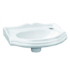 Differnz lave-mains - 37.5x28x14cm - demi-rond - céramique - trou robinet droite - blanc SW24828