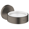 GROHE Essentials Support mural - pour distributeur de savon/verre - graphite dur brossé SW98929