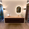 Mondiaz CIRO-DLUX Badkamermeubelset - 180x45x50cm - Solid surface wastafel Arena - 1 wasbak Rechts - 1 kraangat - 4 lades - Walnut SW1530475