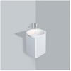 Alape Insert Meuble lavabo d'angle 25x25cm avec trou pour robinetterie sans trop-plein avec bonde Blanc 0930409 Alape Insert Meuble lavabo d'angle 25x25cm avec trou pour robinetterie sans trop-plein avec bonde Blanc 0930409