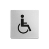 Zack Indici Pictogramme utilisateur de fauteuil roulant 12.5X10X0.5cm Inox Mat Satiné SW24842