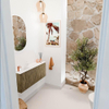 Mondiaz JOYA 90cm meuble de toilette - couleur Dusk - Vasque FAYE position Gauche 1 trou de robinet couleur Talc. SW1426195