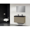 Saniclass New Future Black Spirit Meuble salle de bain 100cm avec miroir taupe SW47787 Saniclass New Future Black Spirit Meuble salle de bain 100cm avec miroir taupe SW47787