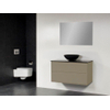 Saniclass New Future XXS Corestone13 waskom zwart badmeubel 100cm met spiegel taupe SW47739 Saniclass New Future XXS Corestone13 waskom zwart badmeubel 100cm met spiegel taupe SW47739