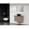 Saniclass New Future XXS Corestone13 waskom zwart badmeubel 80cm met spiegel taupe SW47740 Saniclass New Future XXS Corestone13 waskom zwart badmeubel 80cm met spiegel taupe SW47740