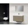 Saniclass New Future Florence badmeubel 100cm 2 kraangaten met spiegel taupe SW47756 Saniclass New Future Florence badmeubel 100cm 2 kraangaten met spiegel taupe SW47756
