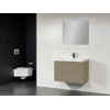 Saniclass New Future Foggia badmeubel 80cm met spiegel taupe SW47753 Saniclass New Future Foggia badmeubel 80cm met spiegel taupe SW47753