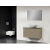 Saniclass New Future XXS Kos waskom badmeubel 100cm hoogglans met spiegel taupe SW47745 Saniclass New Future XXS Kos waskom badmeubel 100cm hoogglans met spiegel taupe SW47745