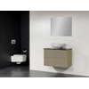 Saniclass New Future XXS Kos waskom badmeubel 80cm hoogglans met spiegel taupe SW47746 Saniclass New Future XXS Kos waskom badmeubel 80cm hoogglans met spiegel taupe SW47746