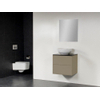Saniclass New Future XXS Kos waskom badmeubel 60cm hoogglans met spiegel taupe SW47747 Saniclass New Future XXS Kos waskom badmeubel 60cm hoogglans met spiegel taupe SW47747