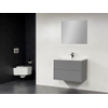 Saniclass New Future Bologna badmeubel 80cm hoogglans met spiegel grijs SW47842 Saniclass New Future Bologna badmeubel 80cm hoogglans met spiegel grijs SW47842