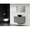 Saniclass New Future XXS Corestone13 Meuble salle de bain avec vasque à poser noir 100cm avec miroir gris SW47800 Saniclass New Future XXS Corestone13 Meuble salle de bain avec vasque à poser noir 100cm avec miroir gris SW47800