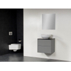 Saniclass New Future Kos waskom wit badmeubel 60cm hoogglans met spiegel grijs SW47835 Saniclass New Future Kos waskom wit badmeubel 60cm hoogglans met spiegel grijs SW47835