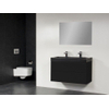 Saniclass New Future Black Spirit badmeubel 100cm 2 kraangaten met spiegel zwart SW47911 Saniclass New Future Black Spirit badmeubel 100cm 2 kraangaten met spiegel zwart SW47911