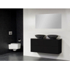 BRAUER New Future Corestone13 Meuble salle de bain avec vasque à poser martelé 120cm avec miroir noir SW47895