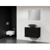 Saniclass New Future XXS Corestone13 waskom gehamerd badmeubel 80cm met spiegel zwart SW47875 Saniclass New Future XXS Corestone13 waskom gehamerd badmeubel 80cm met spiegel zwart SW47875