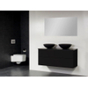 BRAUER New Future Corestone13 Meuble salle de bain avec vasque à poser noir 120cm avec miroir Blanc SW47903