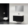 Saniclass New Future Florence badmeubel 100cm 2 kraangaten met spiegel zwart SW47888 Saniclass New Future Florence badmeubel 100cm 2 kraangaten met spiegel zwart SW47888