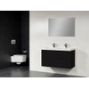 Saniclass New Future Foggia badmeubel 100cm met spiegel zwart SW47884 Saniclass New Future Foggia badmeubel 100cm met spiegel zwart SW47884