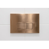 QeramiQ Push Plaque de commande Métal - pour réservoir encastré Geberit UP320 - double chasse - boutons rectangulaires - métal cuivre SW706197
