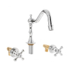 Van Heck Traditional 3 gats wastafelmengkraan Chroom SW27778 Van Heck Traditional 3 gats wastafelmengkraan Chroom SW27778