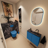 MONDIAZ TURE-DLUX Meuble toilette - 60cm - Jeans - EDEN - vasque Lava - position centrale - 1 trou de robinet SW1103850