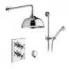 Van Heck Traditional doucheset met inbouwkraan H55.6cm met omstel thermostatisch met glijstang met douchegarnituur Chroom SW27772 Van Heck Traditional doucheset met inbouwkraan H55.6cm met omstel thermostatisch met glijstang met douchegarnituur Chroom SW27772