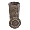 Van Heck Greenport reserverolhouder 24x49cm mand rond voorraadhouder rotan SW27911 Van Heck Greenport reserverolhouder 24x49cm mand rond voorraadhouder rotan SW27911