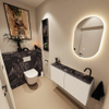 MONDIAZ TURE-DLUX Meuble toilette - 100cm - Talc - EDEN - vasque Lava - position droite - 1 trou de robinet SW1103680