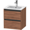 Duravit Ketho.2 meuble sous-lavabo 51x42x54.9cm adapté pour 1 vasque Panneau de particules Noyer Mat SW771922