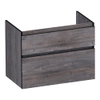 BRAUER Delight Edge meuble de salle de bains sous-vasque 80 2 tiroirs softclose - sans poignées - 1 découpe pour siphon - Driftwood SW1199206
