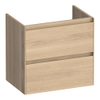 BRAUER Inspire wastafelonderkast ondiep 60 2 softclose lades - greeploos - 1 sifon uitsparing - massief eiken - lamellen eiken naturel SW1200751