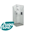 FugaFlow Boutry Quick Fit cabine de douche - carré - 90x90x195cm - accès d'angle - porte coulissante - anti calcaire - Chrome SW999907