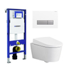 Aquaclean Sela toiletset hangend met duofresh reservoir en bedieningsplaat sigma40 inclusief softclose toiletzitting wit SW28151