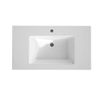 Bruynzeel Miko Keramische wastafel 91x1x51cm 91x51 cm 1 kraangat wit GA65809 Bruynzeel Miko Keramische wastafel 91x1x51cm 91x51 cm 1 kraangat wit GA65809