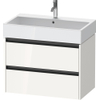 Duravit Ketho.2 Wastafelonderbouwkast - met 2 laden - 78.4x46x54.9cm - met grepen antraciet - hoogglans wit SW772939