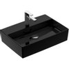Villeroy & Boch Memento 2.0 opzetwastafel 1 kraangat 60x42cm ceramic+ met overloop glossy zwart SW106555 Villeroy & Boch Memento 2.0 opzetwastafel 1 kraangat 60x42cm ceramic+ met overloop glossy zwart SW106555