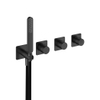 Hotbath Gal Afbouwdeel - voor Inbouw bad/douche thermostaat - 2 stopkranen - zonder uitloop - PVD - geborsteld gunmetal (antraciet) SW656157