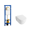 Villeroy & Boch Subway 2.0 Pack WC compact - fermeture douce - réservoir encastré Wisa XS - panneau de commande Argos - blanc SW28180