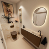 MONDIAZ TURE-DLUX Meuble toilette - 120cm - Rust - EDEN - vasque Frappe - position droite - 1 trou de robinet SW1103018