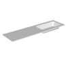 INK Faktor wastafel 160x1.5x45cm 0 kraangaten 1 wasbak polystone Glans wit SW207307 INK Faktor wastafel 160x1.5x45cm 0 kraangaten 1 wasbak polystone Glans wit SW207307