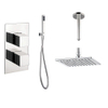 Crosswater Kai Inbouwdouche compleet tweeweg systeem met hoofddouche vierkant 20cm inclusief plafondsteun bevestiging chroom SW28918 Crosswater Kai Inbouwdouche compleet tweeweg systeem met hoofddouche vierkant 20cm inclusief plafondsteun bevestiging chroom SW28918