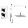 Crosswater Kai Inbouwdouche compleet tweeweg systeem met hoofddouche vierkant 20cm inclusief wandsteun bevestiging chroom SW28919 Crosswater Kai Inbouwdouche compleet tweeweg systeem met hoofddouche vierkant 20cm inclusief wandsteun bevestiging chroom SW28919