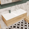 MONDIAZ LUSH 100cm badmeubel washed oak 1 lade wastafel cloud rechts 1 kraangat SW409420 MONDIAZ LUSH 100cm badmeubel washed oak 1 lade wastafel cloud rechts 1 kraangat SW409420