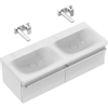 Ideal Standard Tonic II Lavabo double pour meuble 121.5x49cm sans trou pour robinetterie sans trop plein Ideal plus blanc 0185592 Ideal Standard Tonic II Lavabo double pour meuble 121.5x49cm sans trou pour robinetterie sans trop plein Ideal plus blanc 0185592